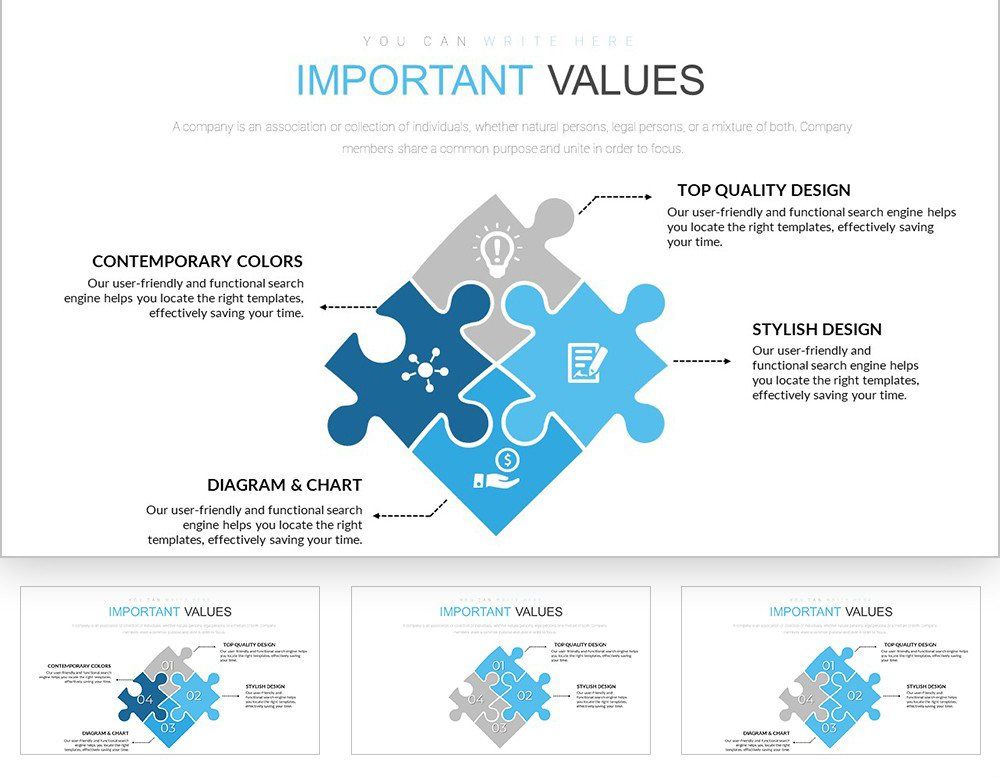 Important Rhombus Puzzle Keynote Charts