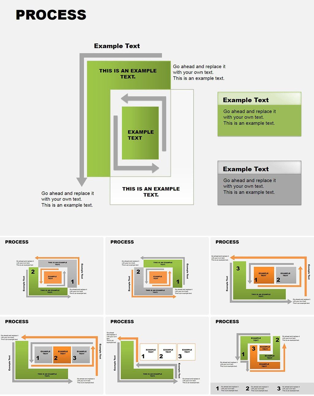 Process Square Keynote charts template