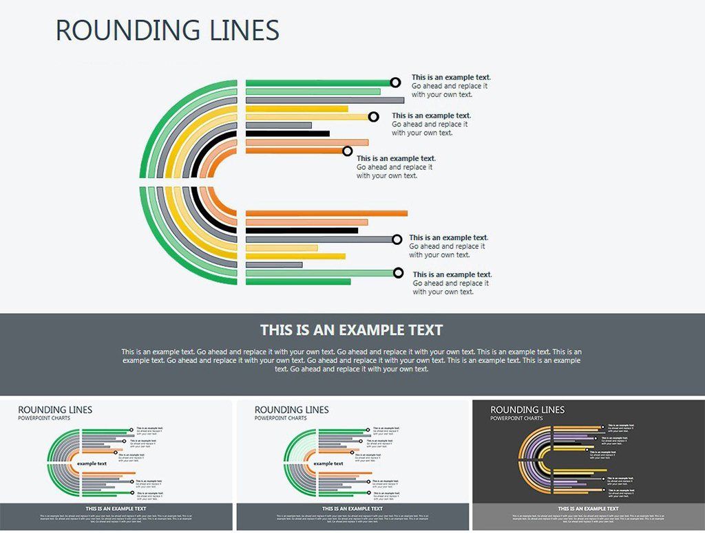Rounding Lines Keynote charts templates