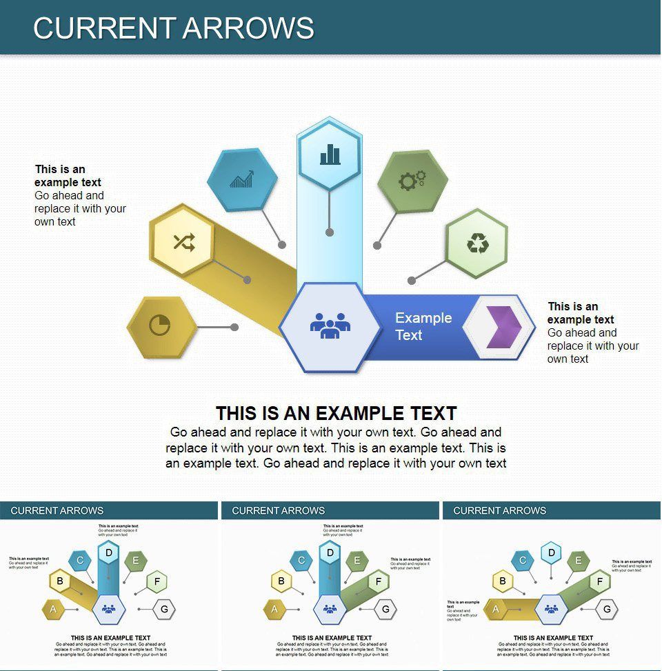 Arrow Flow Keynote charts Template