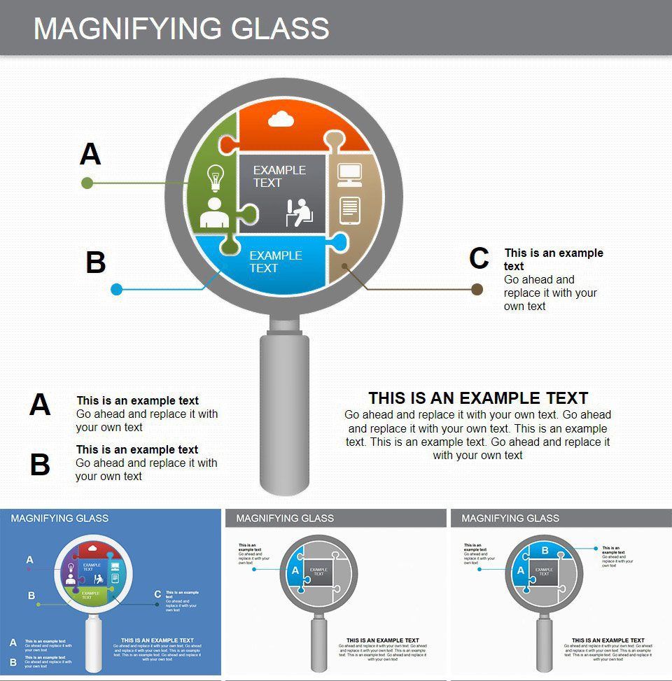 Magnifying Glass Keynote chart template