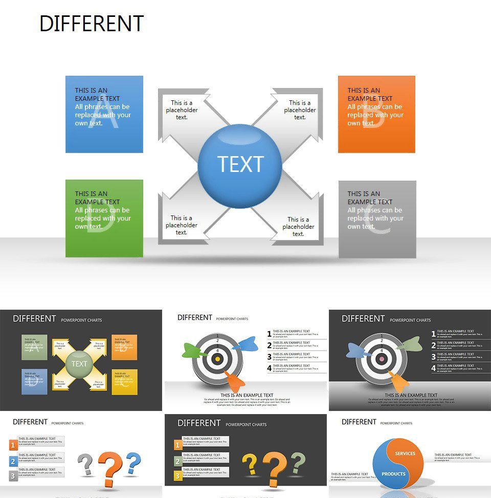 Different Keynote charts templates