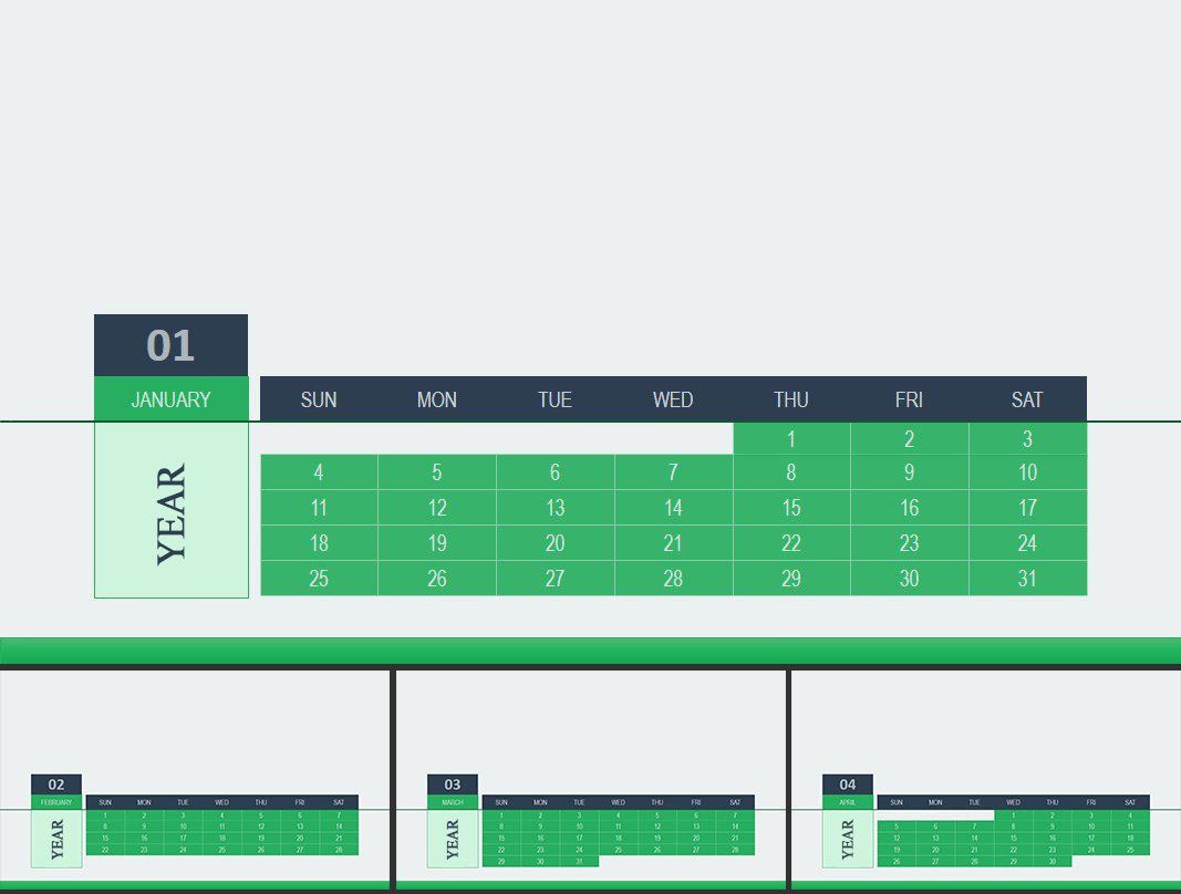 Calendar Professional Keynote charts