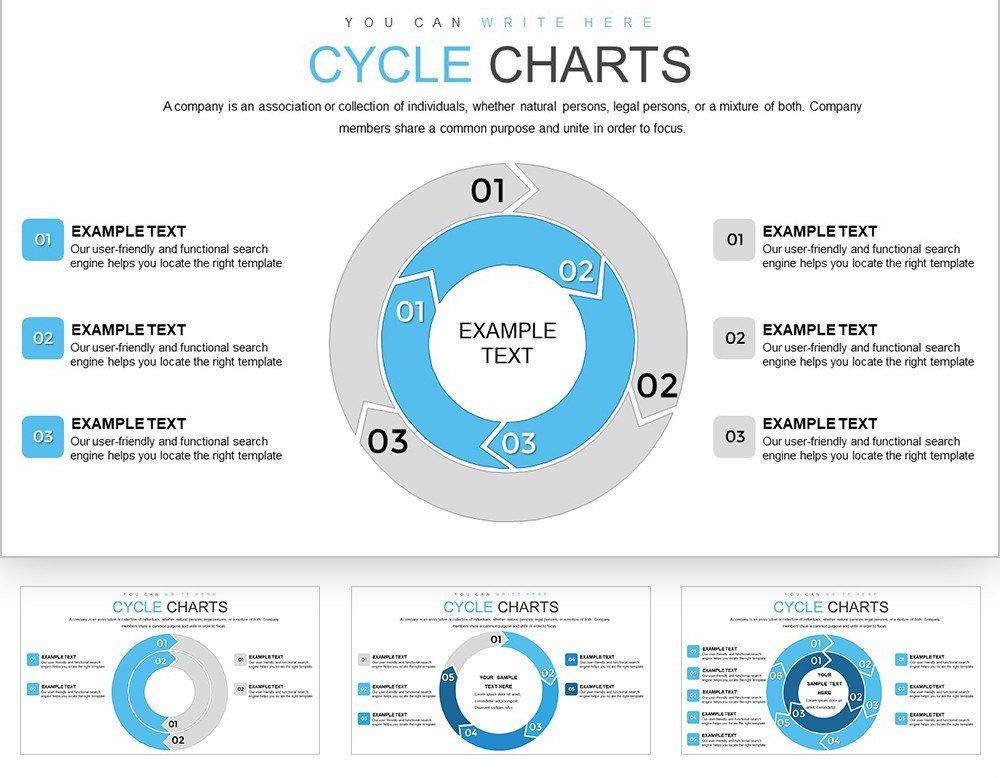 Cyclic Double Rings Keynote Charts Template