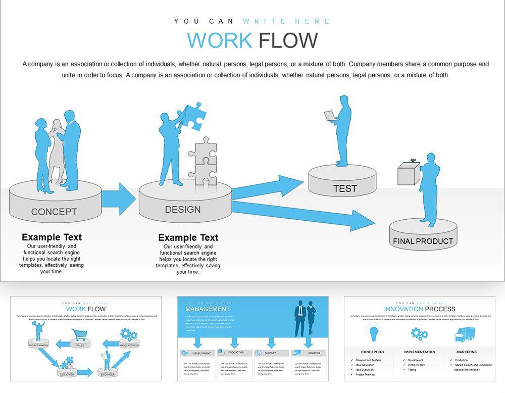 Work Flow Keynote Charts Template