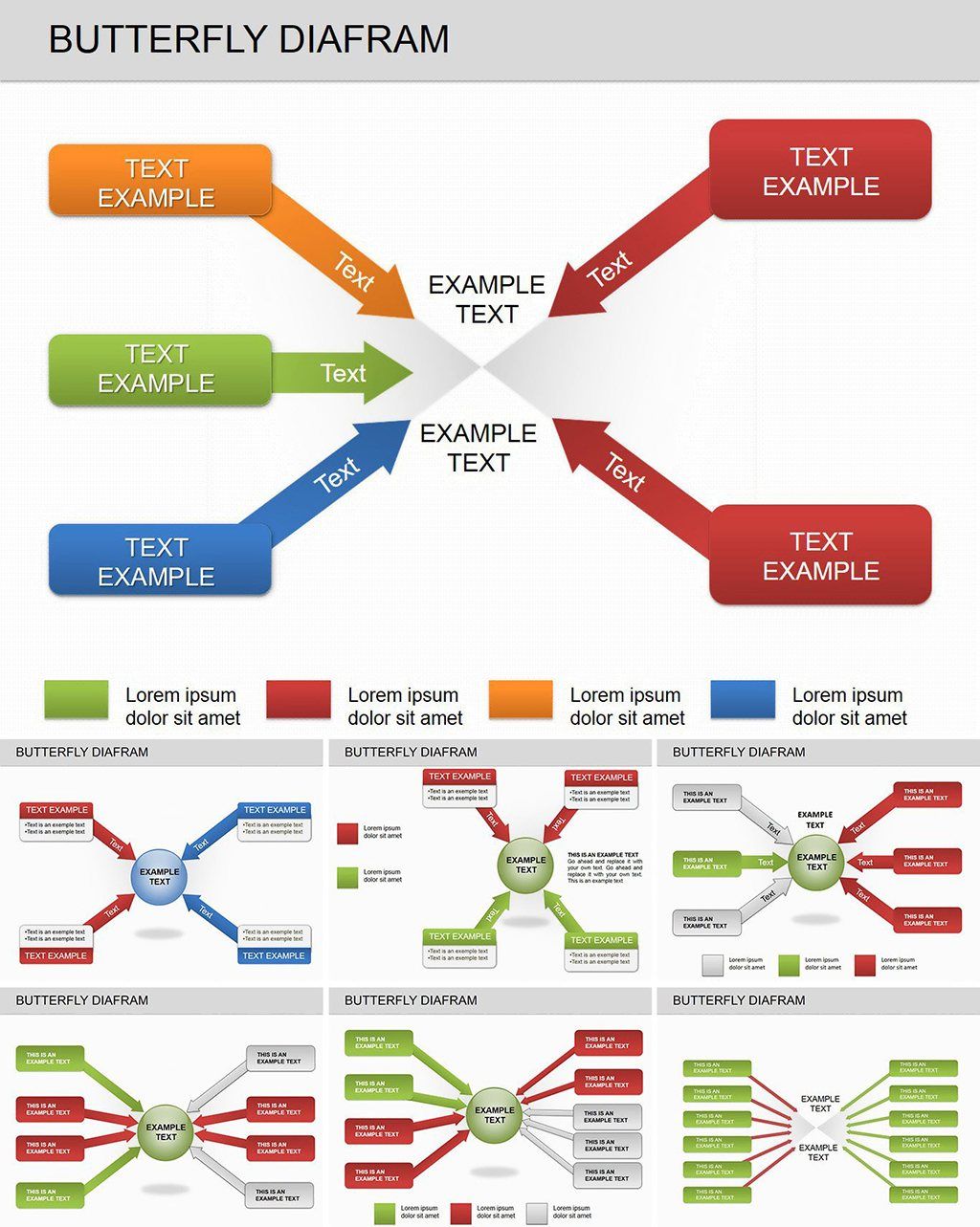 Butterfly Keynote Diagram template