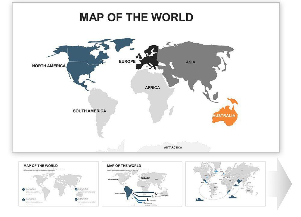 World Map Editable Keynote Maps - Download High-Quality Templates