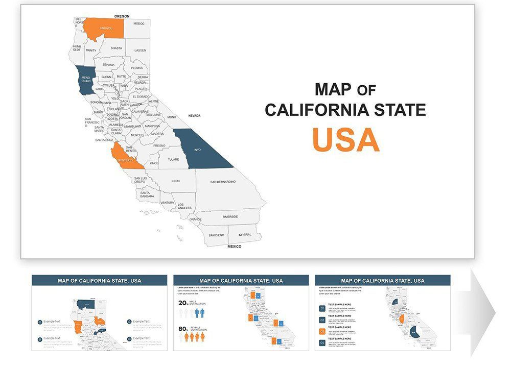 Premium California United States Keynote Maps | Download Now