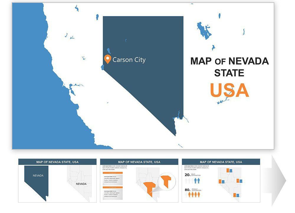 Nevada Map Editable Nevada Keynote Maps: 26 Editable Slides