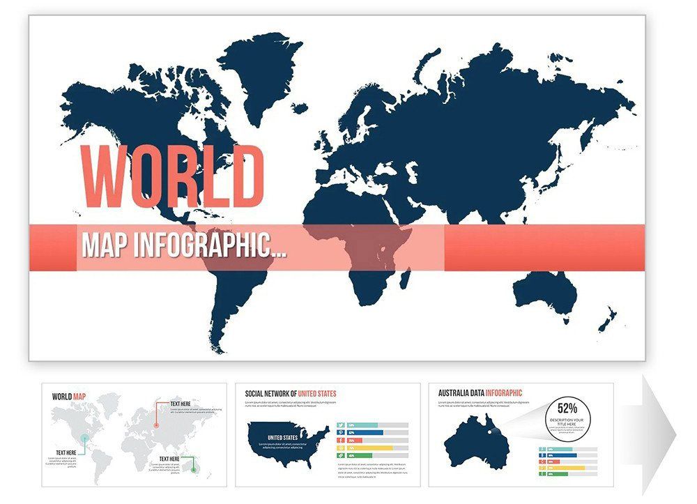 World Infographic Keynote Maps Presentation | ImagineLayout.com