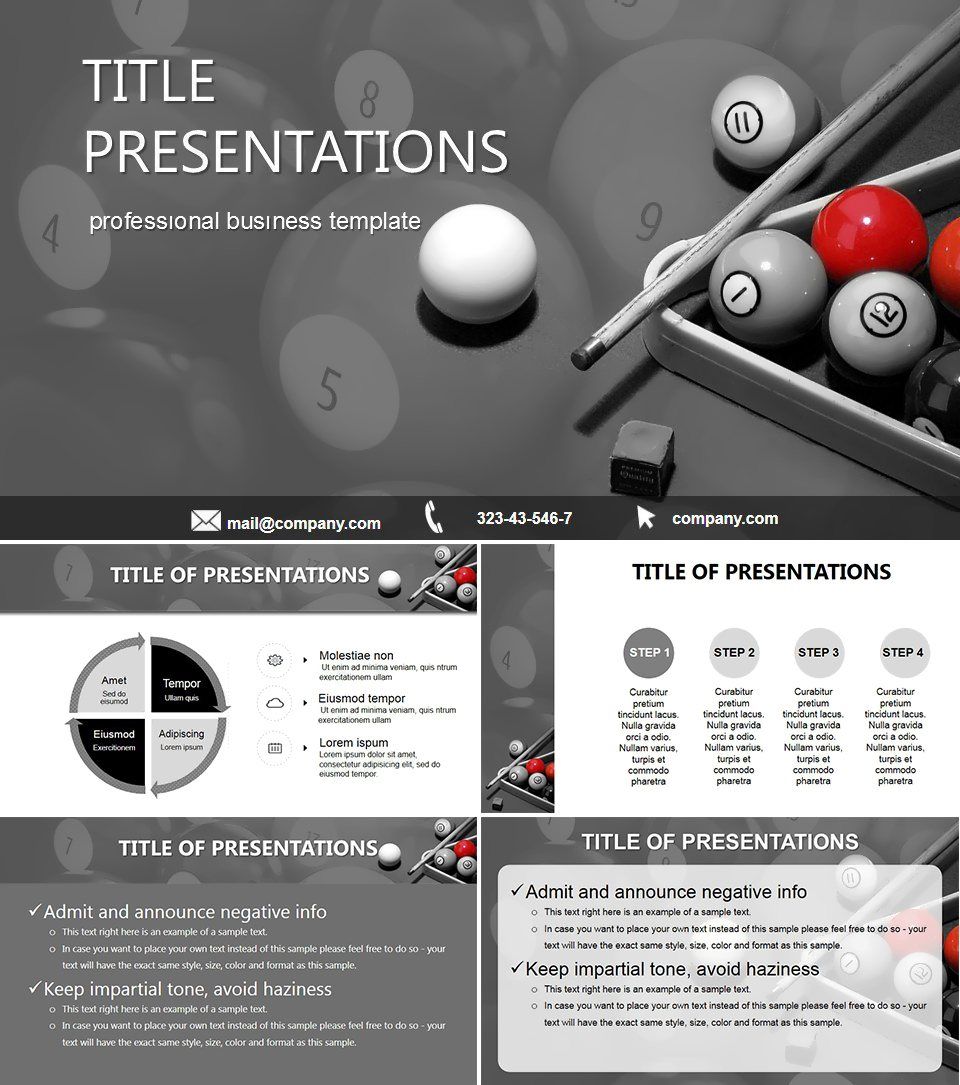 Billiards Keynote templates
