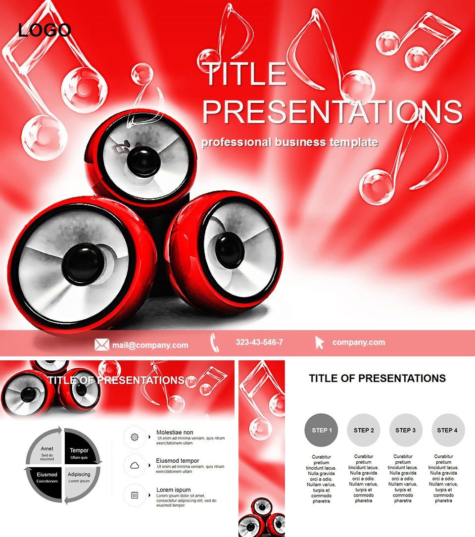 Music and Audio Keynote Template | Designs, Collection, Download ...