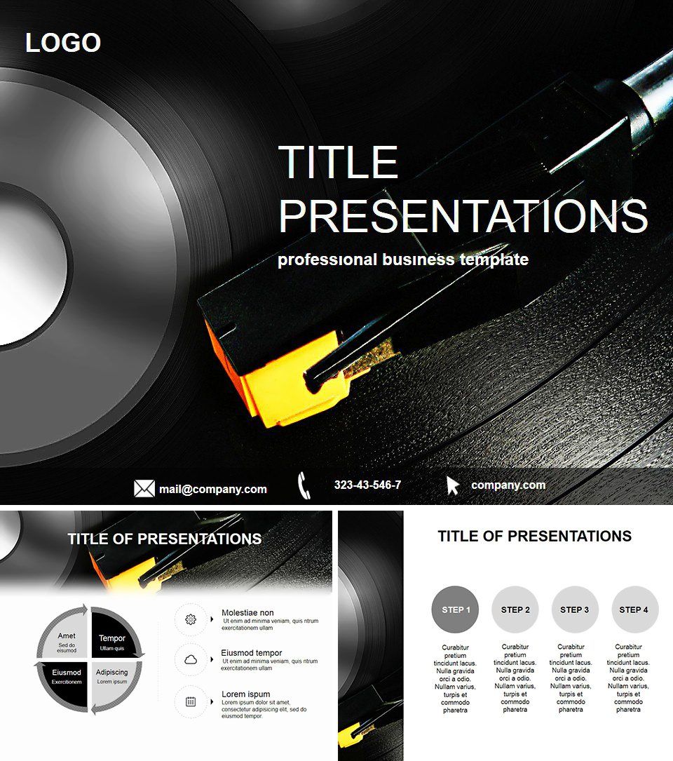 Disco music Keynote templates