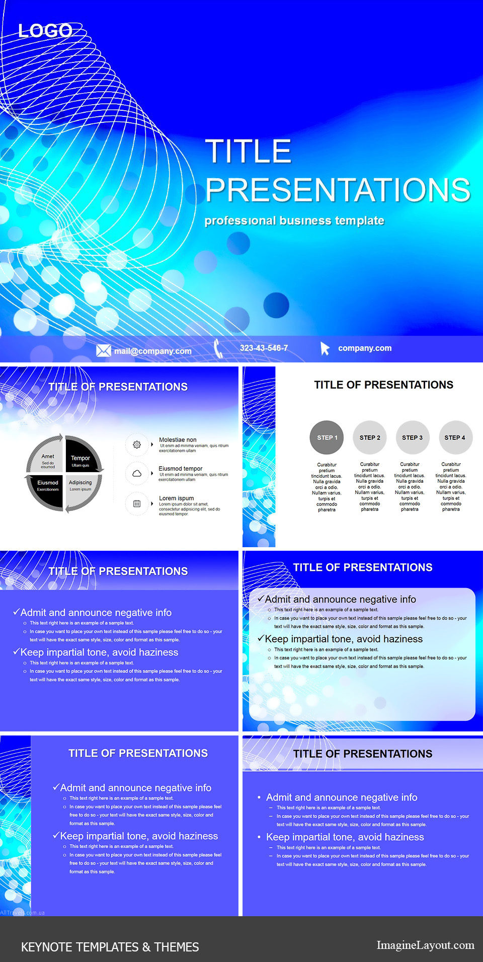 Azure Develops Keynote template, Presentation themes