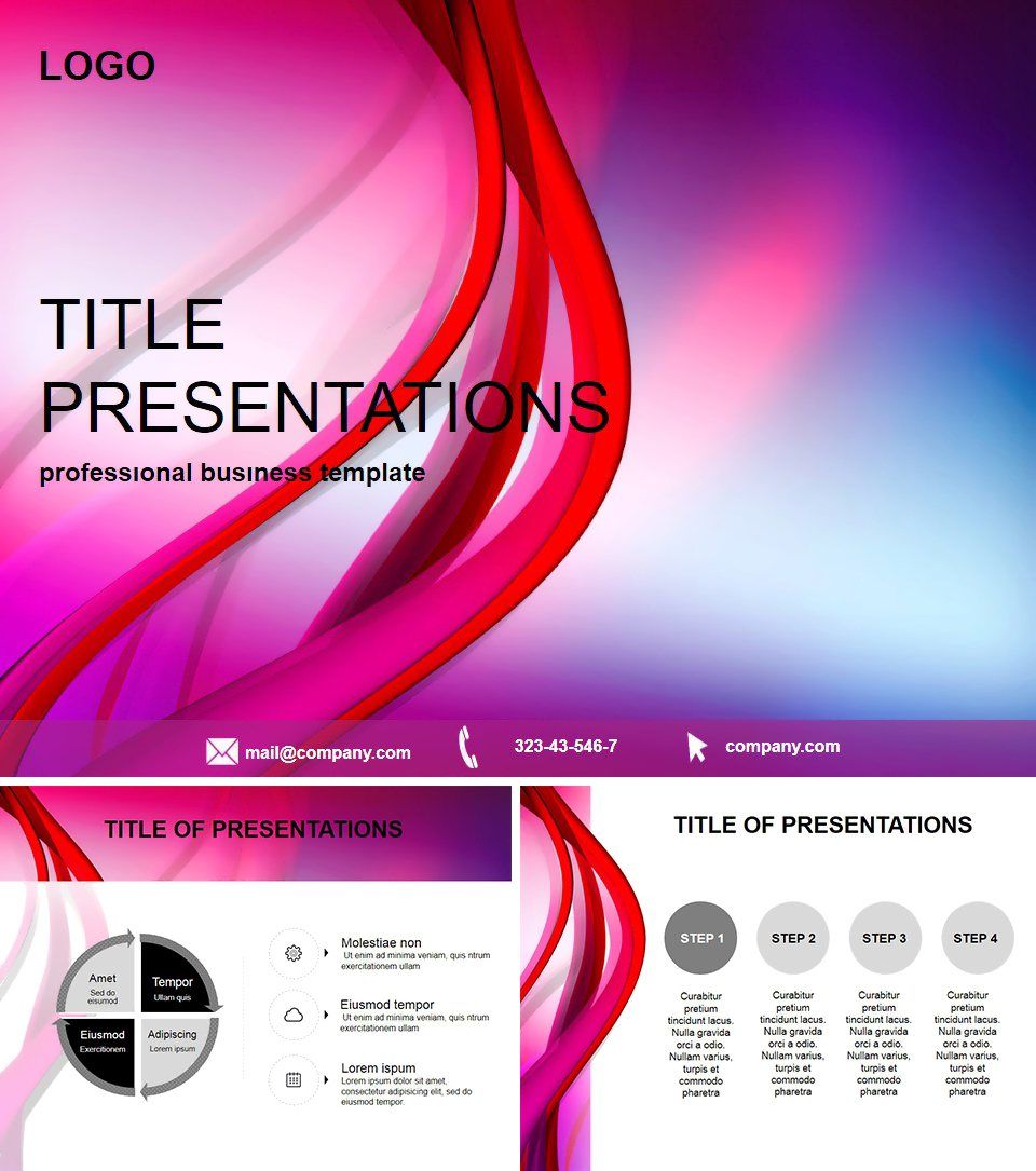 Abstract Plexus Ray Keynote Template for Presentation