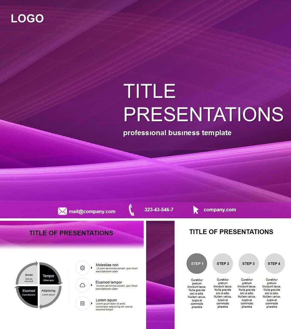 Purple Background Keynote themes for presentation