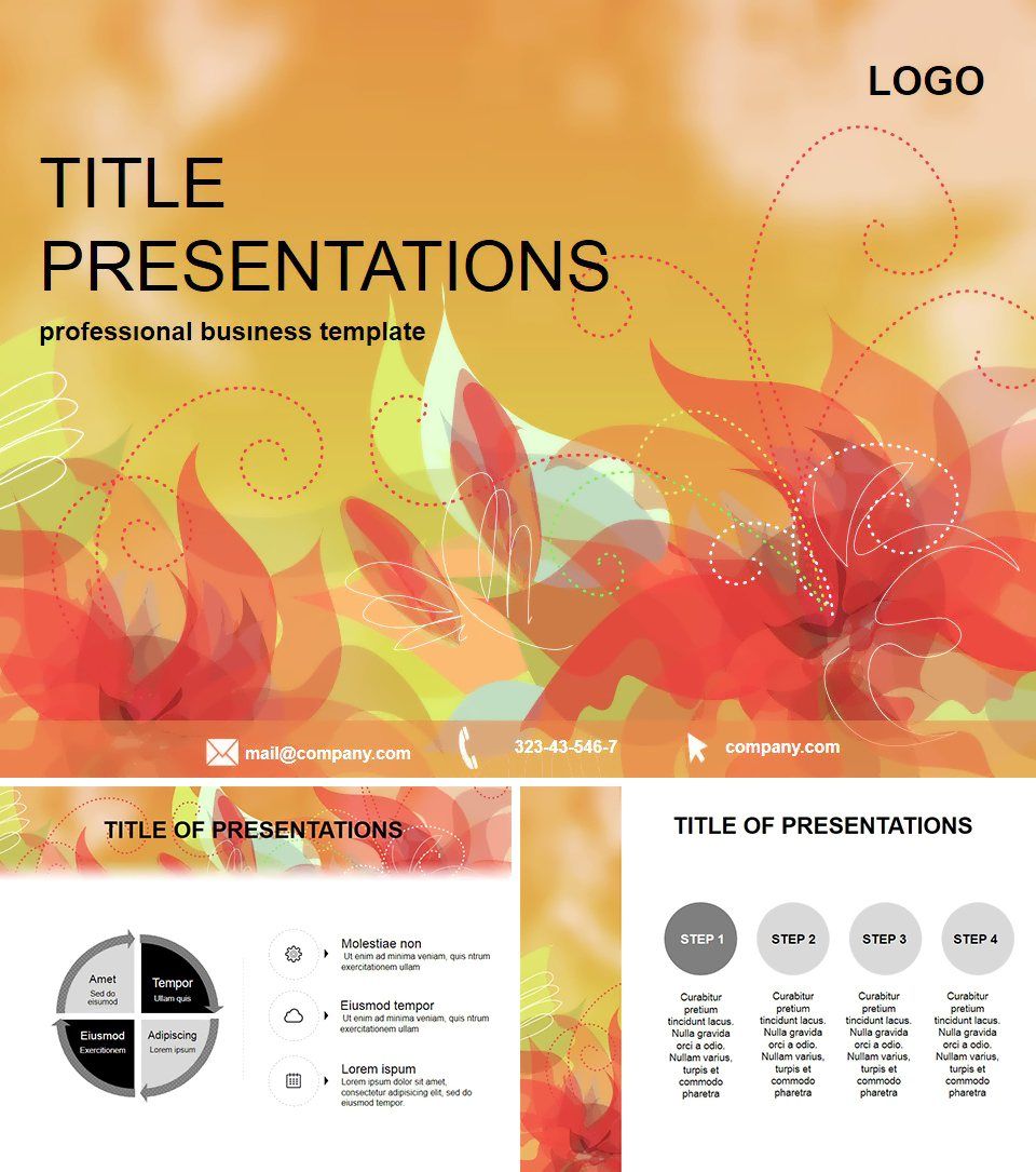 Vector Flowers Keynote theme