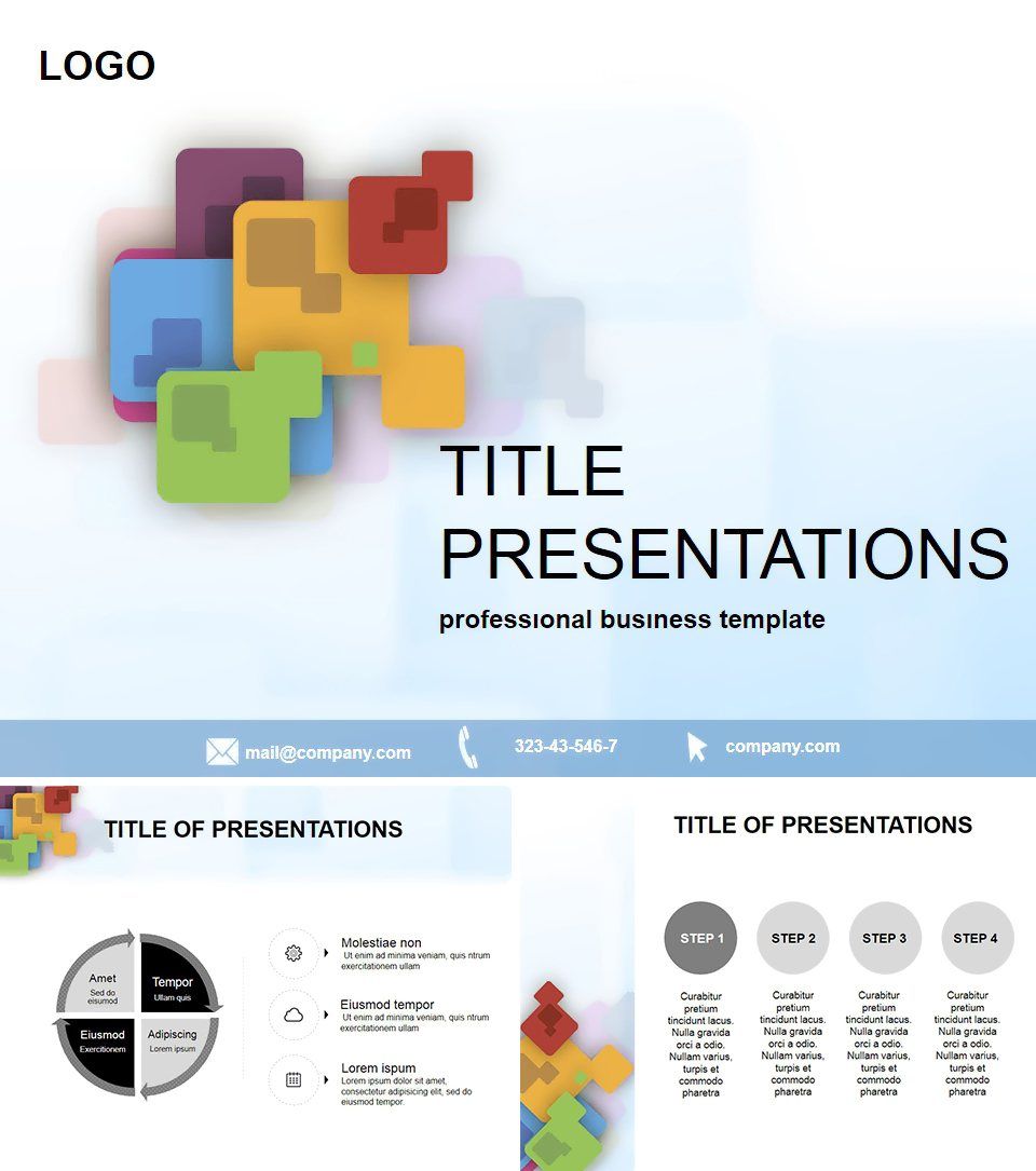 Square Pointers Keynote templates