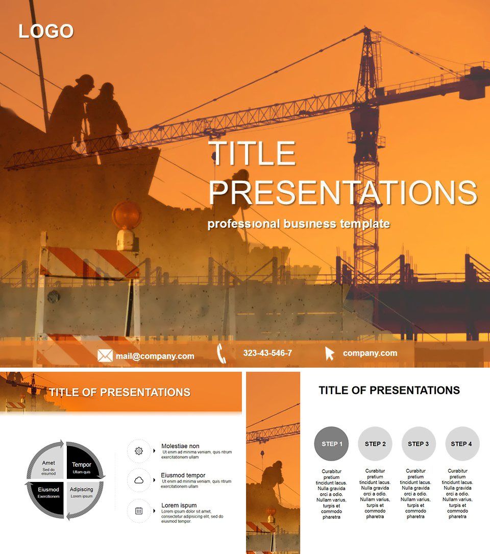 Technology Of Construction Of Buildings Keynote Templates And Themes