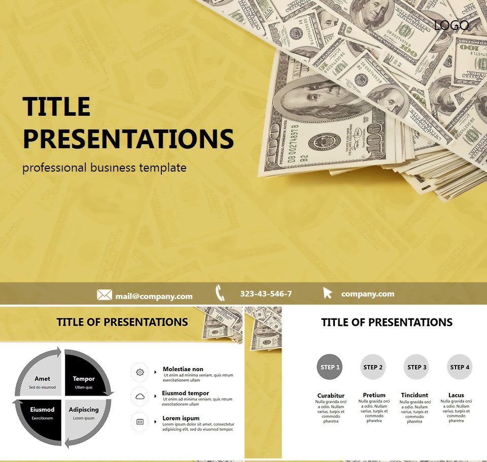 Money Bank Keynote Templates | ImagineLayout.com