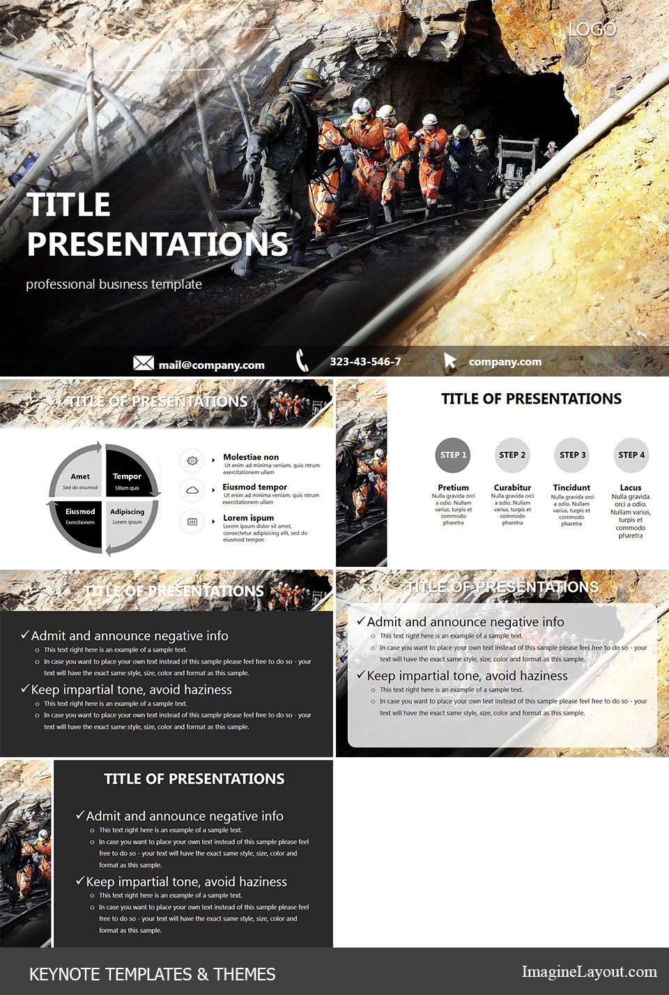 Mining Industry Keynote templates