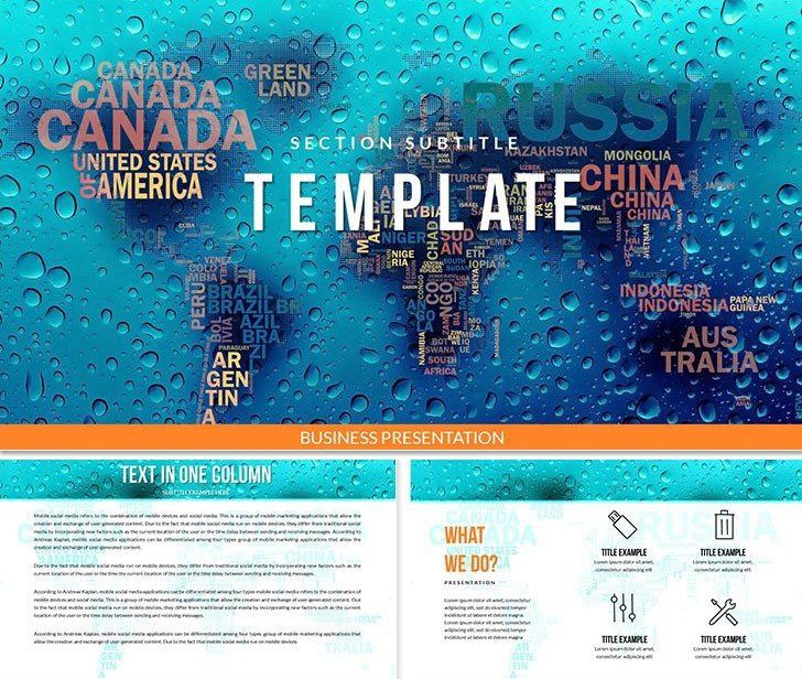 World Map Information Keynote Template