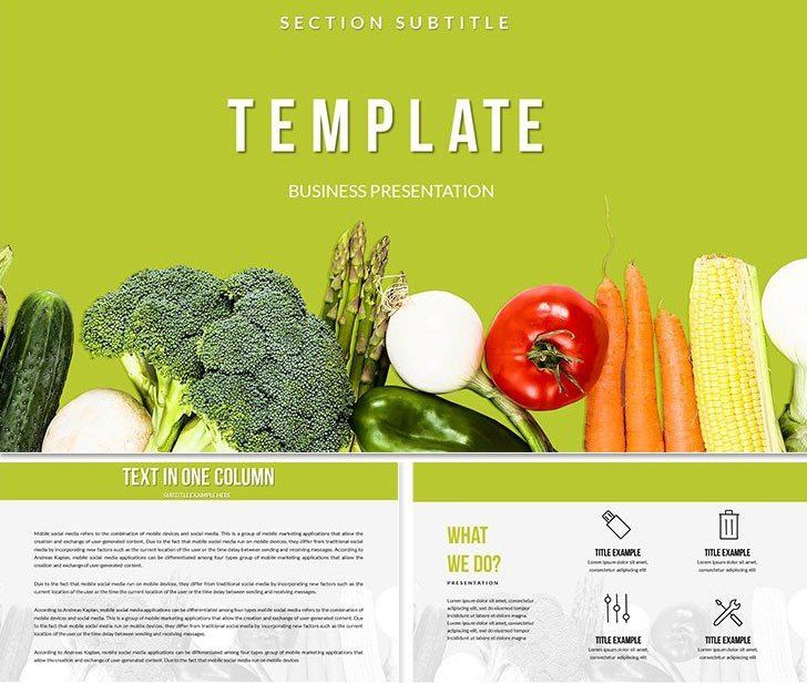 Vegetables Keynote templates - Themes