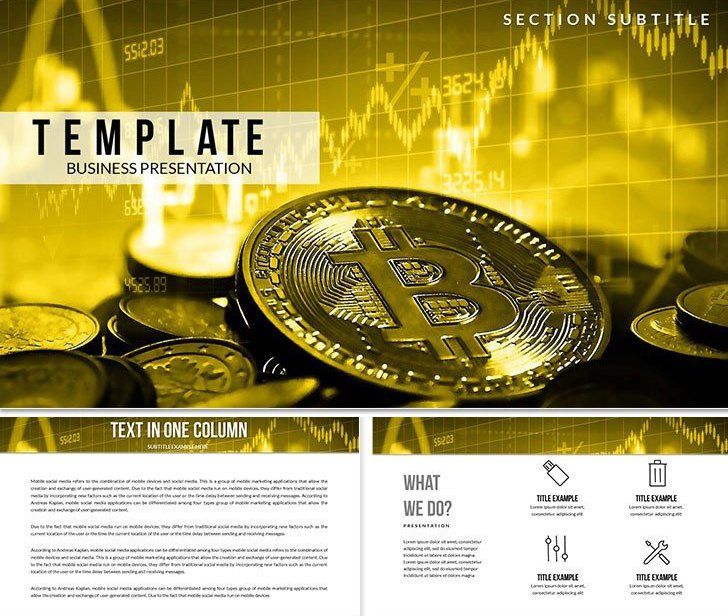 Bitcoin Price Index Keynote templates Themes