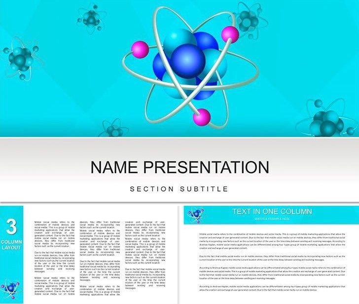 Chemical elements: Atoms, molecules, ions template | Keynote Themes