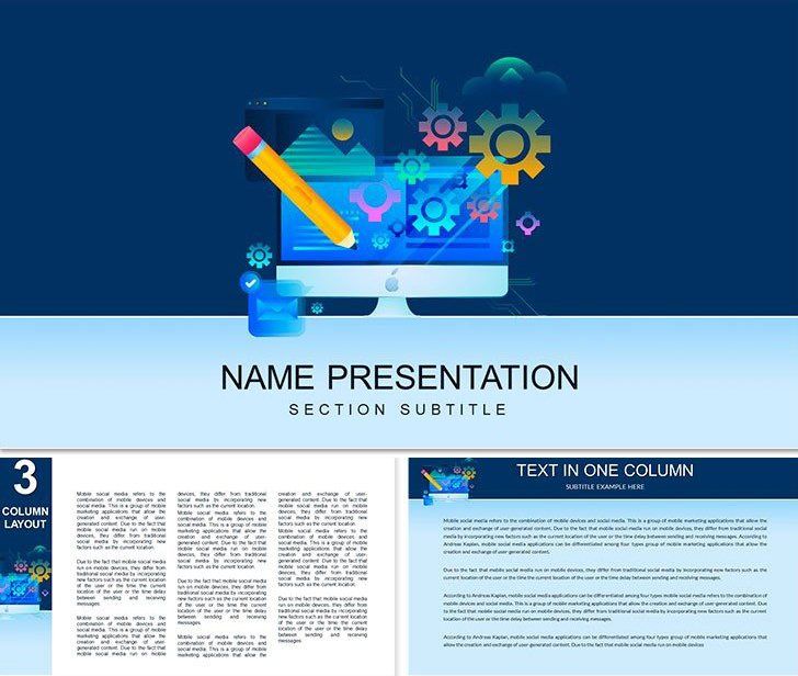 Development Projects Software Keynote Template for Agile Teams