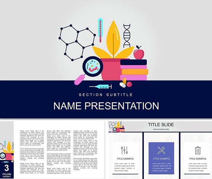 Biology Lesson Plans Keynote Template for Teachers