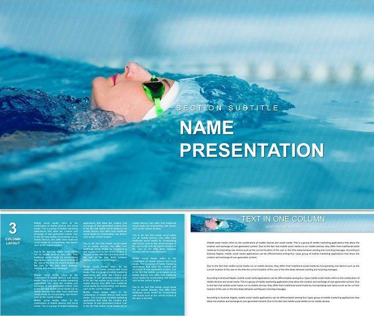 Swimming Sport Keynote Template - Presentation Themes