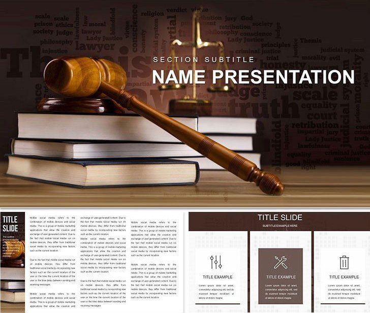 Law Court Keynote Template: 28 Legal Precision Slides