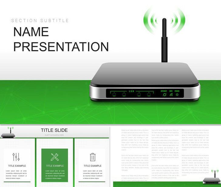 Welcome Router Template WiFi Router Keynote Template for Tech Connectivity