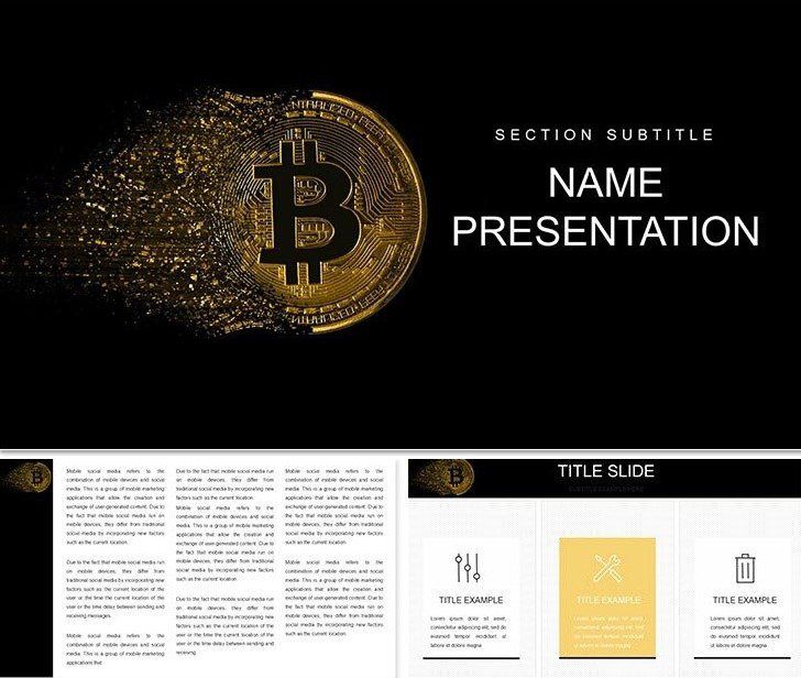 Bitcoin: Cryptocurrency Prices Keynote template, Themes Presentation