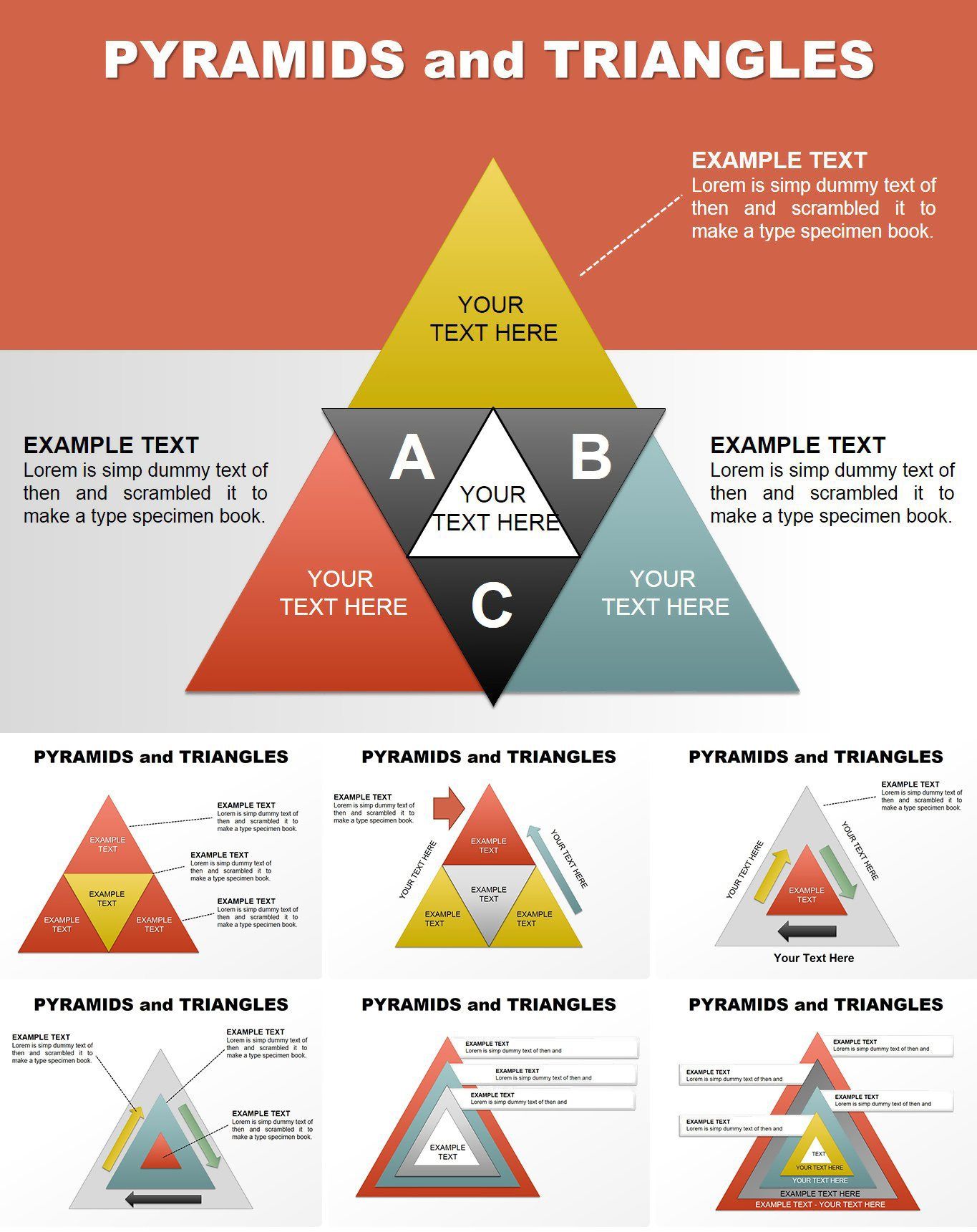 Pyramids and Triangles PowerPoint chart