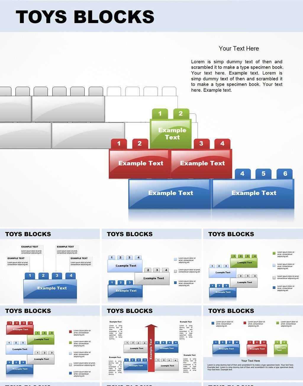 Toys Blocks PowerPoint chart | ImagineLayout.com