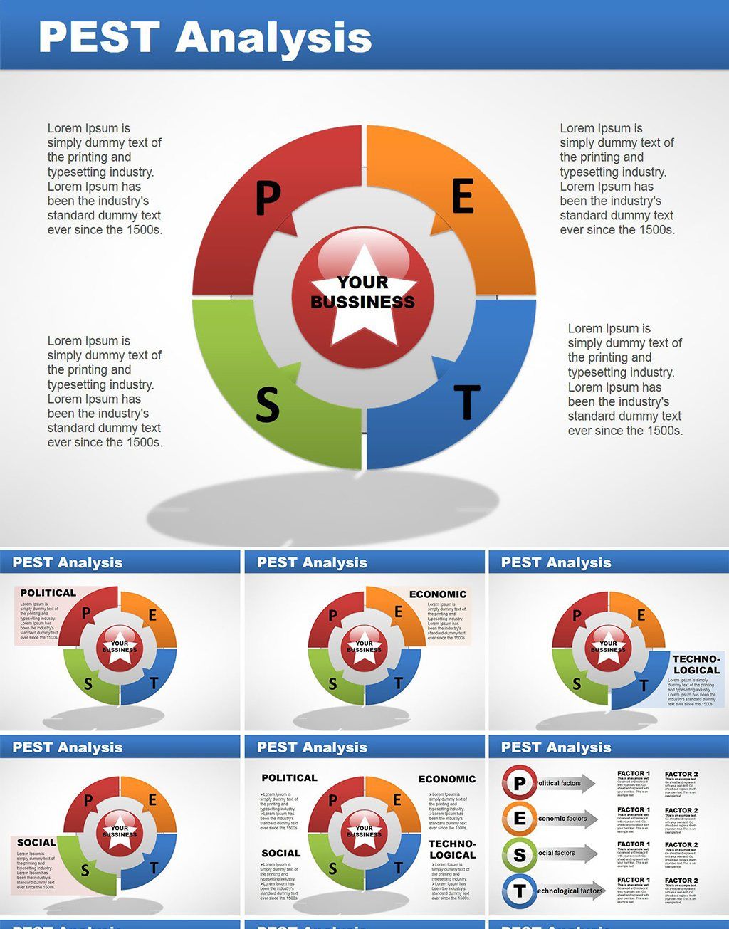 Pest Analysis PowerPoint Charts | ImagineLayout.com