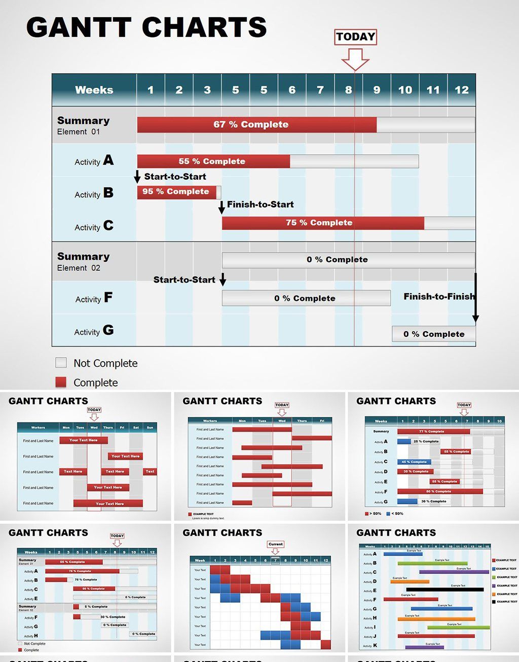 Gantt PowerPoint Charts Template - Download Presentation