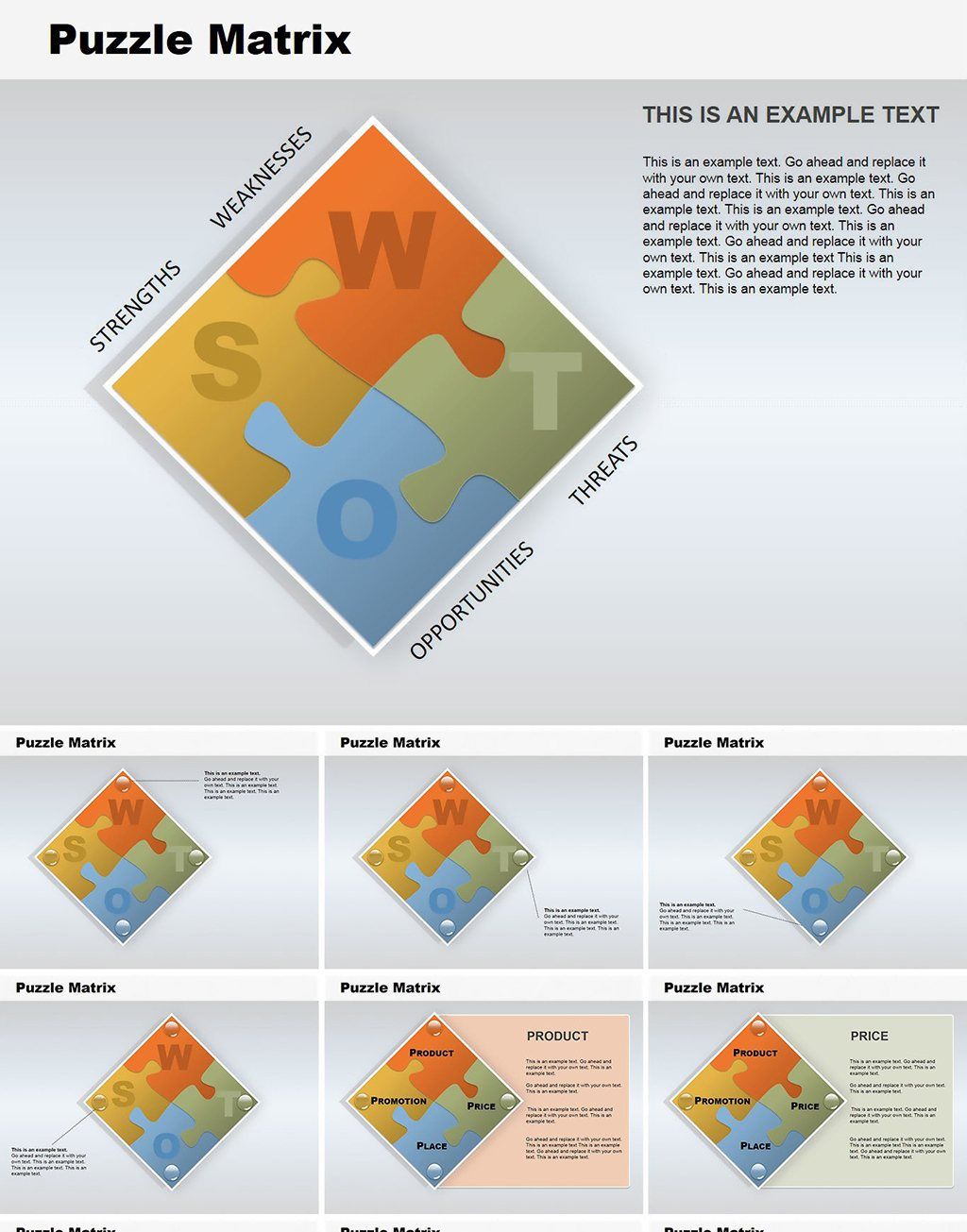 Puzzle Matrix PowerPoint charts | ImagineLayout.com
