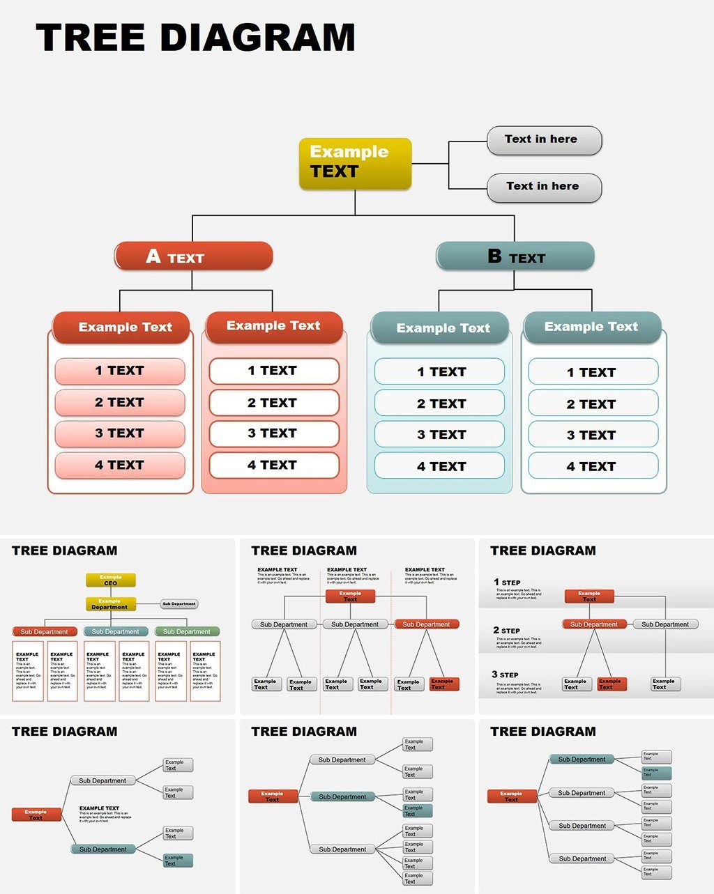 Tree Organizational PowerPoint Diagrams | ImagineLayout.com