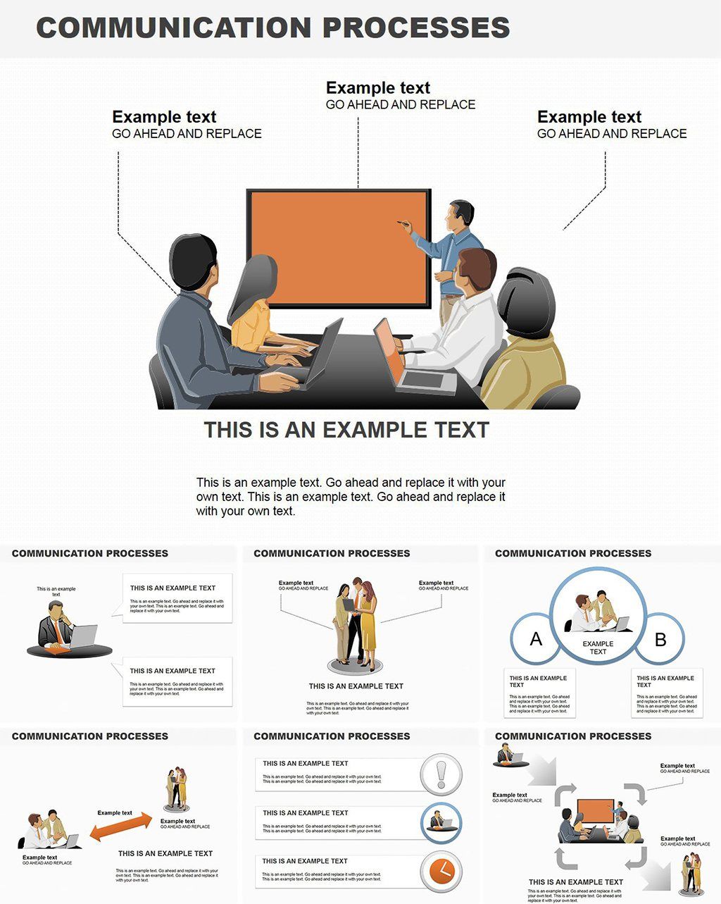 Communication Processes Powerpoint Diagrams Presentation