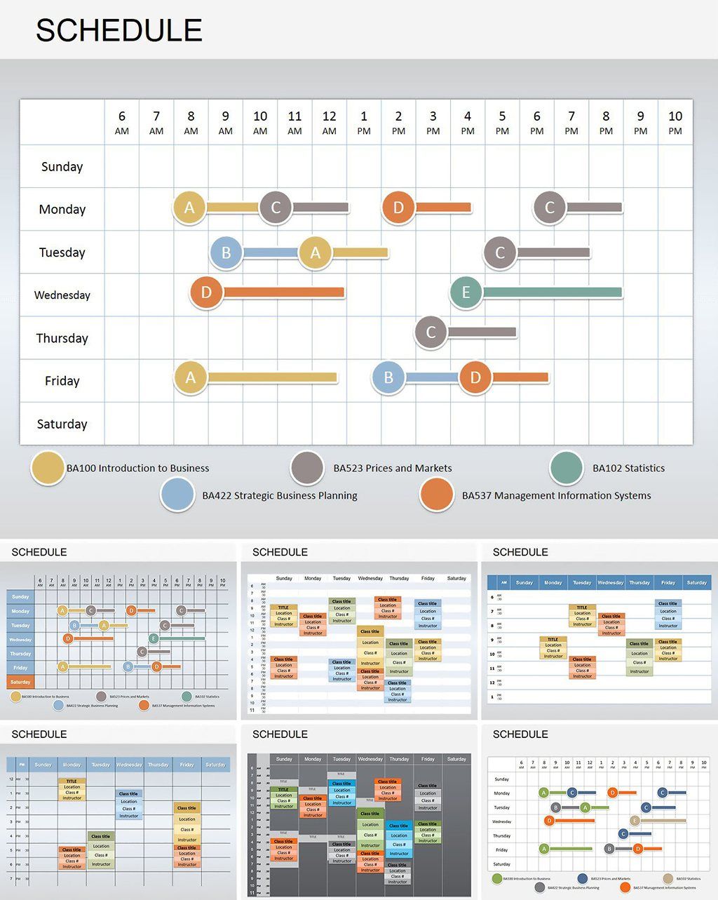 Schedule PowerPoint Diagram template