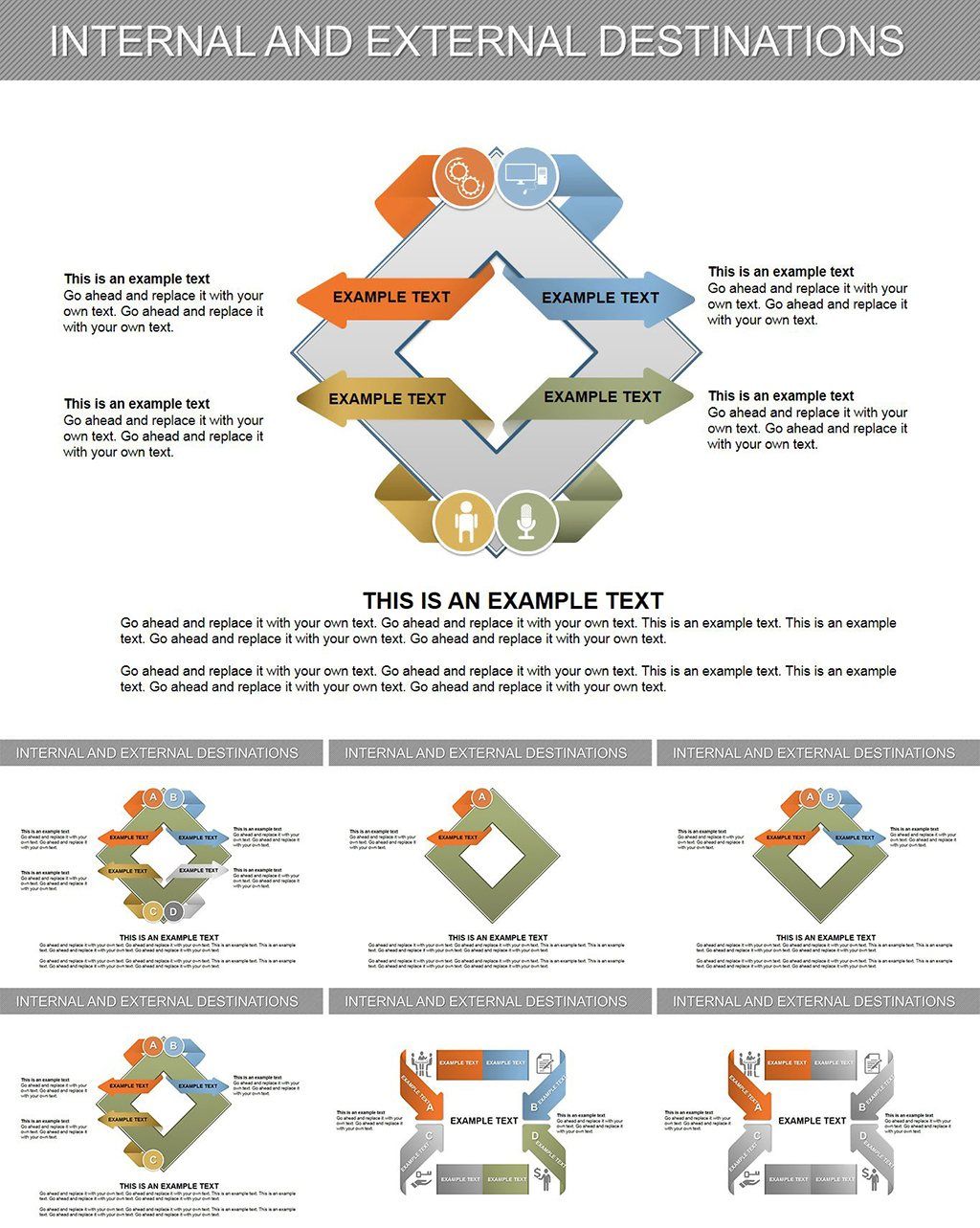 Internal And External Destinations PowerPoint diagram | ImagineLayout.com