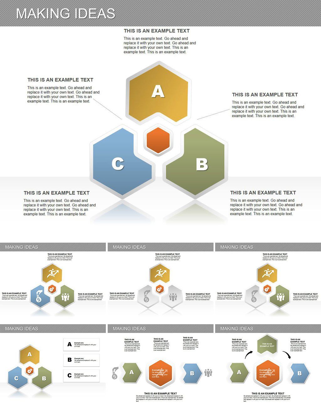 Presentation Making Ideas PowerPoint diagram template