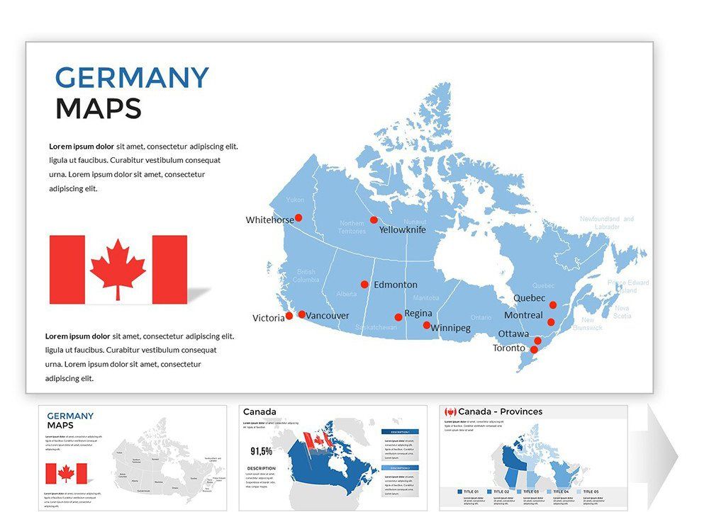 Canada PowerPoint Maps Template for Presentation | Download PPT