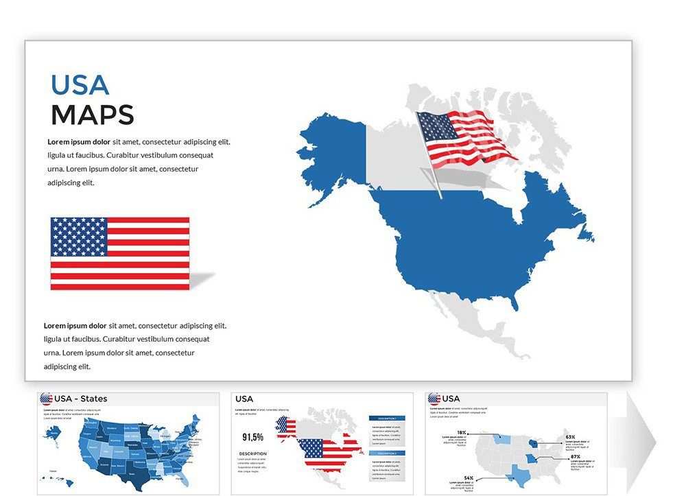 USA PowerPoint Maps: Presentation Template