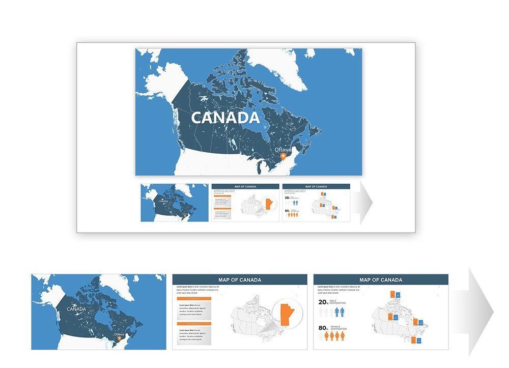 Canada Provinces PowerPoint Maps Template