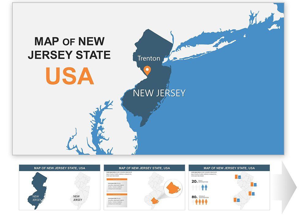 New Jersey USA PowerPoint Maps for Presentation