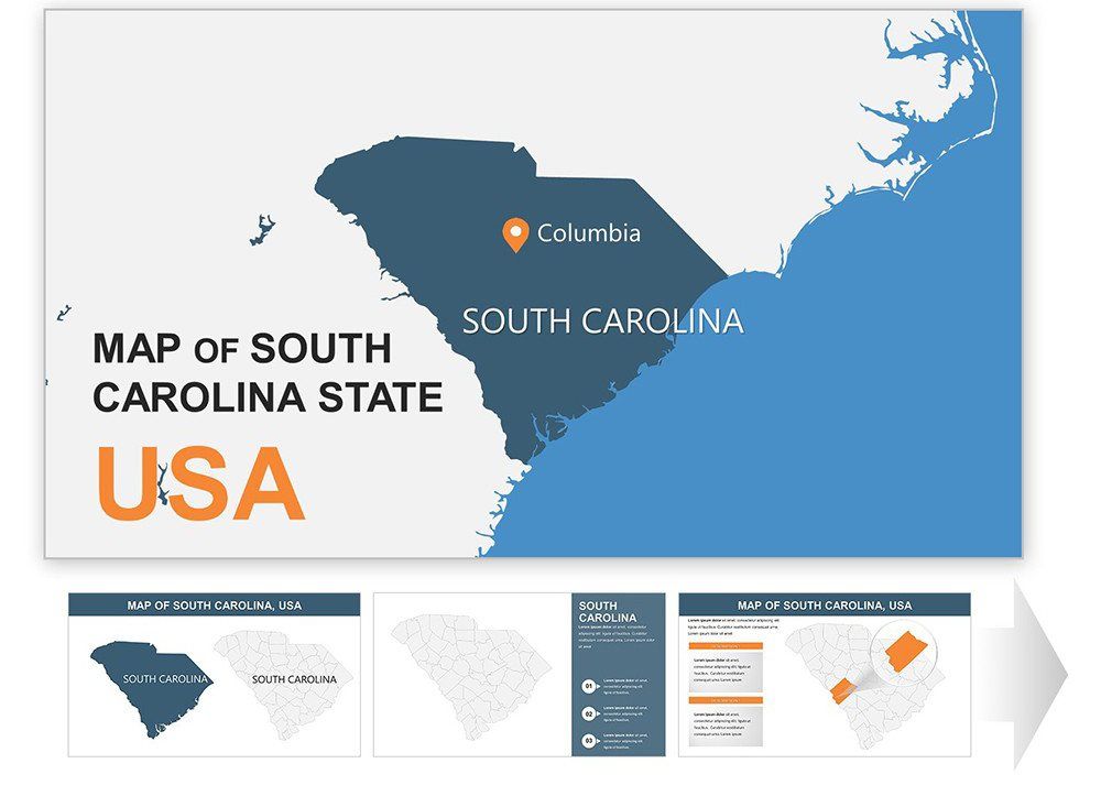 USA South Carolina PowerPoint Maps: Download PPT